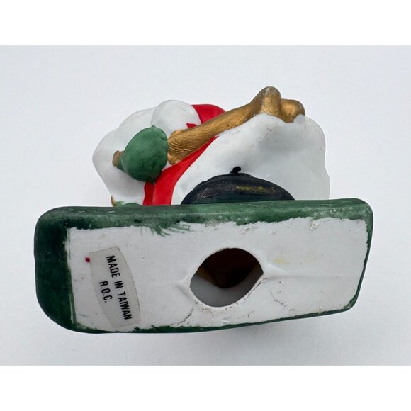 Skiing Santa Claus Christmas Ornament Vintage Holiday Decor Skier Gift - Picture 5 of 7